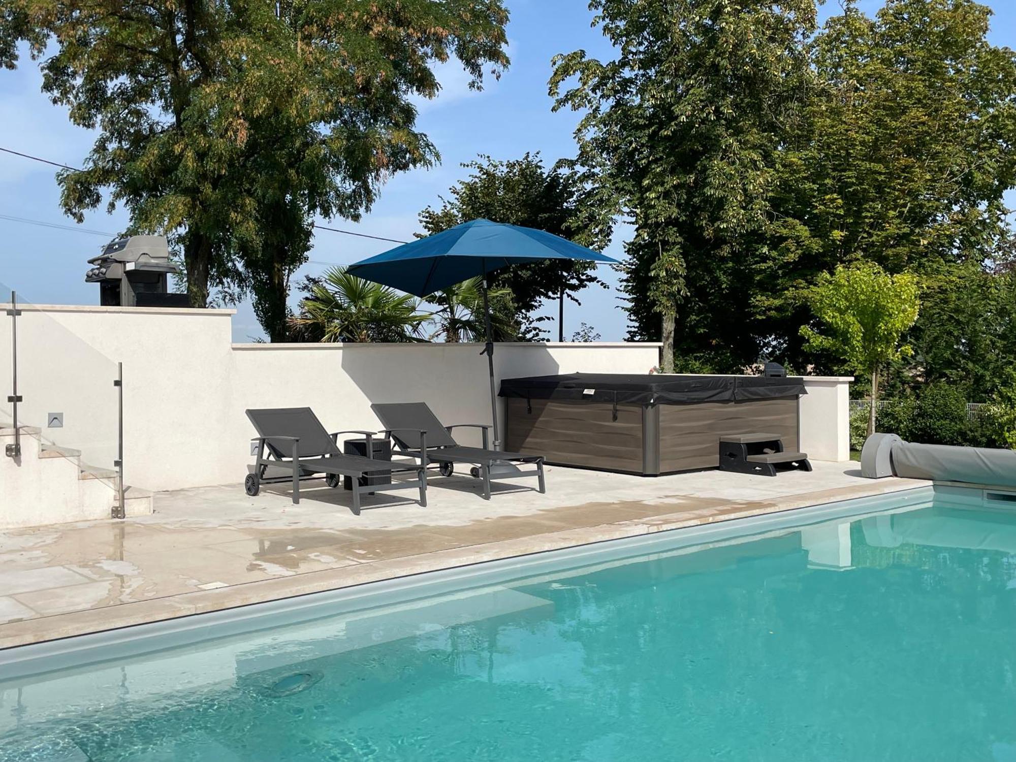 View, Pool And On The Champagne Vineyard Saint-Thierry